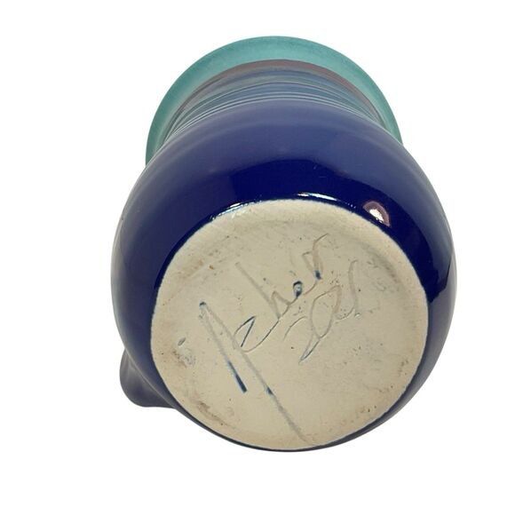 Neher Pottery Clay in Motion Hand Warmer Coffee Mug New Signed Right Handed 14oz - Picture 8 of 8